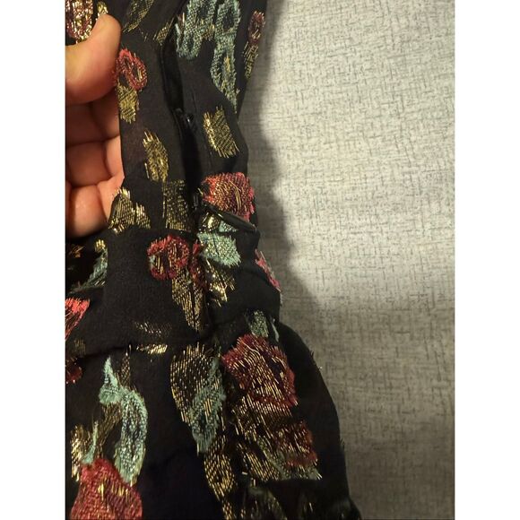 Veronica Beard robin dress size 8 holiday black floral - NWT - Picture 9 of 15